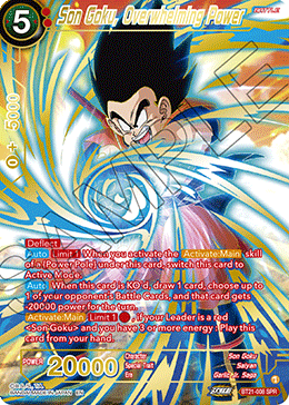 BT21-008 - Son Goku, Overwhelming Power - Special Rare