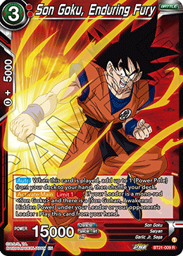 BT21-009 - Son Goku, Enduring Fury - Rare FOIL