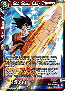 BT21-010 - Son Goku, Daily Training - Rare FOIL