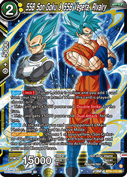 BT21-110 - SSB Son Goku & SSB Vegeta, Rivalry - Super Rare