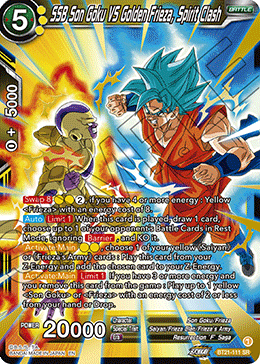 BT21-111 - SSB Son Goku VS Golden Frieza, Spirit Clash - Super Rare
