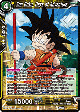 BT22-089 - Son Goku, Days of Adventure - Rare FOIL