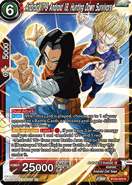 BT23-023 - Android 17 & Android 18, Hunting Down Survivors - Rare FOIL
