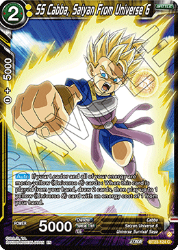 BT23-124 - SS Cabba, Saiyan From Universe 6 - Common