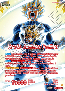 BT24-001 - Vegeta, Awakened Feelings - Special Leader Rare