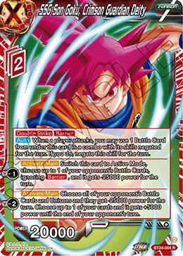 BT24-004 - SSG Son Goku, Crimson Guardian Deity - Rare