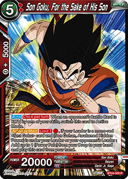 BT24-008 - Son Goku, For the Sake of His Son - Rare