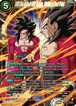 BT24-118 - SS4 Son Goku & SS4 Vegeta, Striking a Weak Point - Super Rare