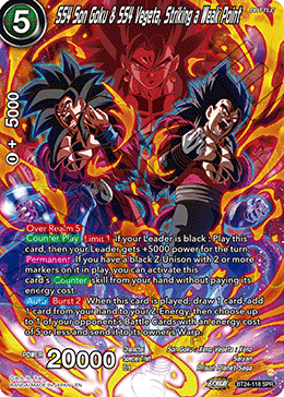 BT24-118 - SS4 Son Goku & SS4 Vegeta, Striking a Weak Point - Special Rare