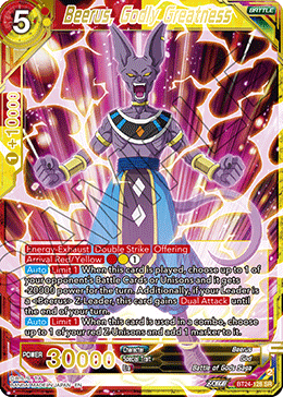 BT24-128 - Beerus, Godly Greatness - Super Rare