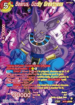 BT24-128 - Beerus, Godly Greatness - Special Rare