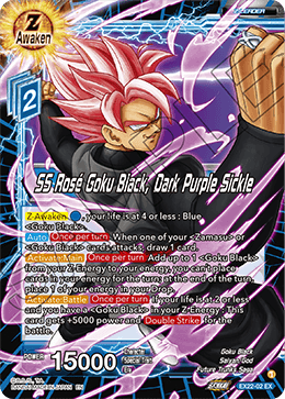 EX22-02 - SS Rose Goku Black, Dark Purple Sickle - Expansion Rare TEXTURE FOIL