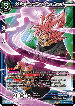 EX22-09 - SS Rose Goku Black, Close Combat - Expansion Rare SILVER FOIL