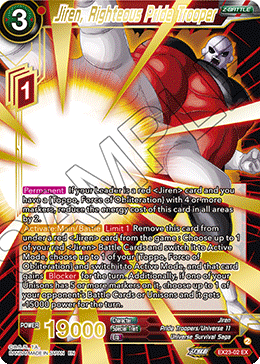 EX23-02 - Jiren, Righteous Pride Trooper - Expansion Rare GOLD STAMPED