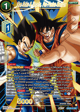 EX23-11 - Son Goku & Vegeta, Pre-Fusion Warriors - Expansion Rare GOLD STAMPED