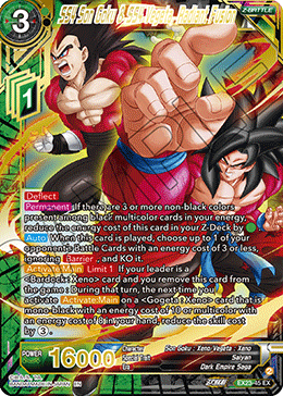 EX23-45 - SS4 Son Goku & SS4 Vegeta, Radiant Fusion - Expansion Rare GOLD STAMPED