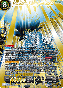 EX23-52 - Son Goku, Final Spirit Bomb - Secret Rare ALT ART