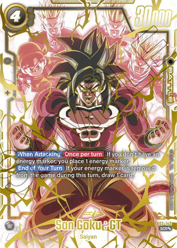 ドラゴンボールカード FB03-140 SECRET RARE Son Goku : GT (Alt Art) FB03-140 SCR Raging Roar - Dragon