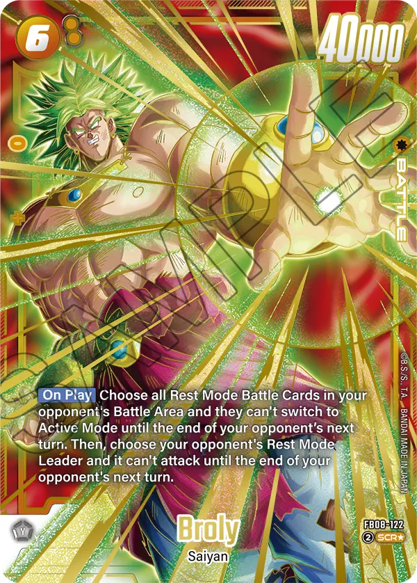 FB08-122 - Broly - Secret Rare ALT ART  Collectors Company