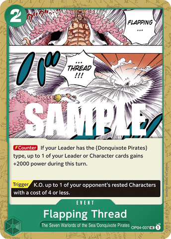 OP04-037 - Flapping Thread - Uncommon PRE-RELEASE STAMPED