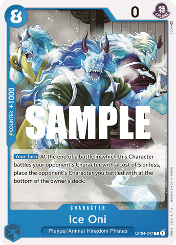 OP04-047 - Ice Oni - Common PRE-RELEASE STAMPED