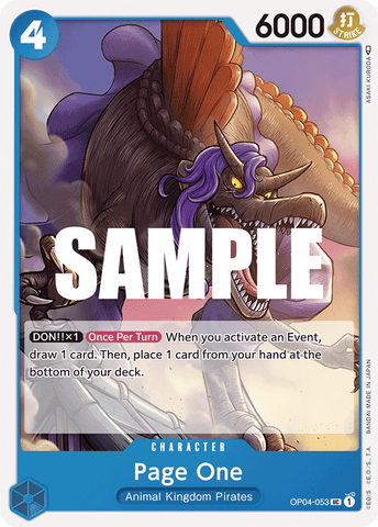 OP04-053 - Page One - Uncommon PRE-RELEASE STAMPED