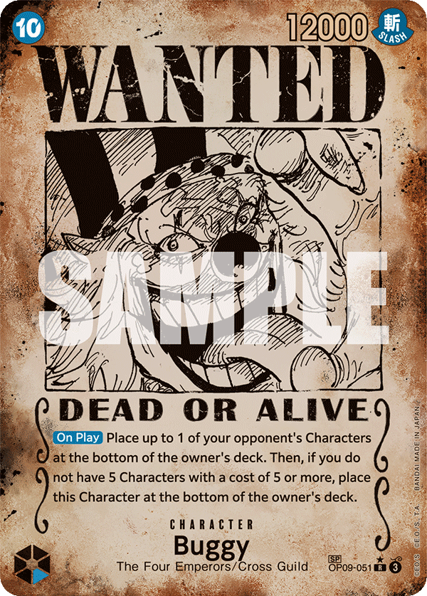 OP09-051 - Buggy - Rare Alt Art (Wanted Poster) – Collectors