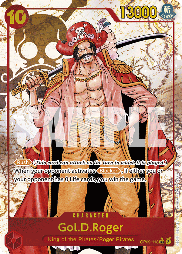 【Gol D. Roger 】トラヴィススコット Gol D. Roger SEC OP09-118 P Japanese ONE PIECE Card Emperors