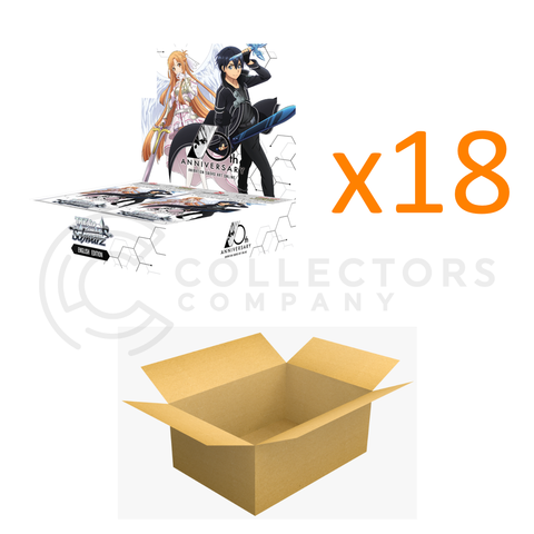 Weiss Schwarz - Sword Art Online 10th Anniversary Booster Box CASE (x18 Boxes) - Sealed