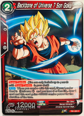 TB1-003 - Backbone of Universe 7 Son Goku - Common