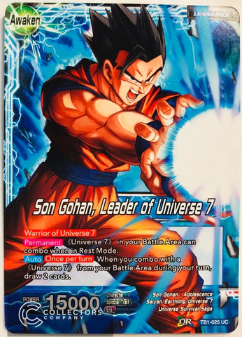 TB1-025 - Son Gohan, Leader of Universe 7 - Leader - Uncommon
