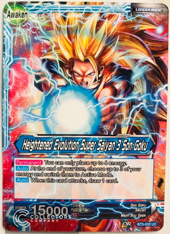 BT3-032 - Heightened Evolution Super Saiyan 3 Son Goku - Leader - Uncommon