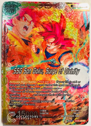 EX09-03 - SSG Son Goku, Surge of Divinity - Leader - Expansion Rare FOIL