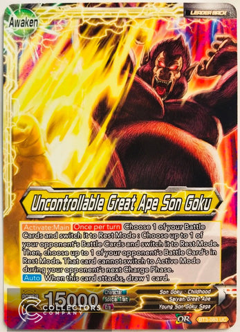 BT3-083 - Uncontrollable Great Ape Son Goku - Leader - Uncommon