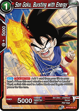BT10-007 - Son Goku, Bursting with Energy - Rare FOIL - 2ND EDITION