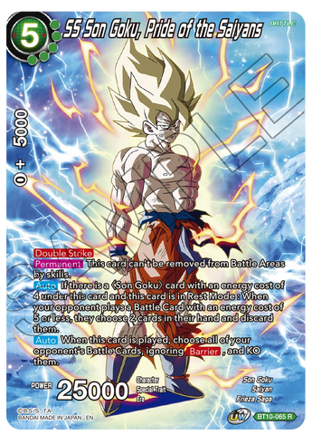 BT10-065 - SS Son Goku, Pride of the Saiyans - Rare Alt Art FOIL
