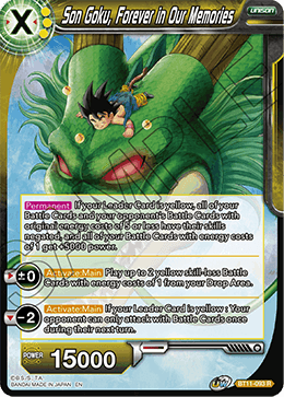 BT11-093 - Son Goku, Forever in Our Memories - Rare FOIL - 2ND EDITION