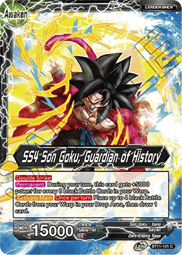 BT11-121 - SS4 Son Goku, Guardian of History - Leader - Common FOIL - 2ND EDITION