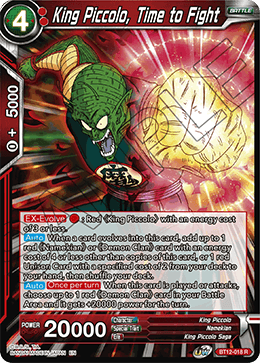 BT12-018 - King Piccolo, Time to Fight - Rare