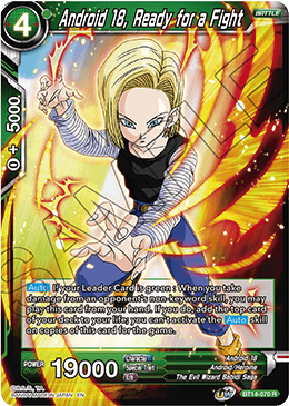 BT14-070 - Android 18, Ready for a Fight - Rare FOIL