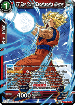 BT15-007 - SS Son Goku, Kamehameha Miracle - Rare FOIL