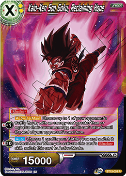 BT15-093 - Kaio-Ken Son Goku, Reclaiming Hope - Rare FOIL