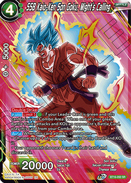 BT16-050 - SSB Kaio-Ken Son Goku, Might's Calling - Super Rare
