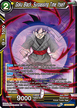 BT16-088 - Goku Black, Surpassing Time Itself - Rare FOIL