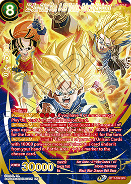 BT17-009 - SS Son Goku, Pan, & SS Trunks, Galactic Explorers - Special Rare