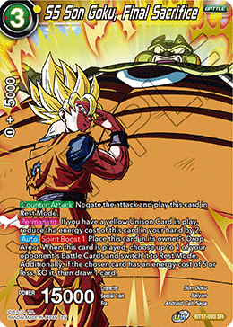 BT17-093 - SS Son Goku, Final Sacrifice - Super Rare