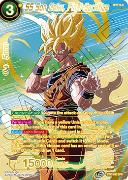 BT17-093 - SS Son Goku, Final Sacrifice - Special Rare