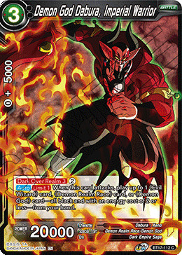 BT17-112 - Demon God Dabura, Imperial Warrior - Common