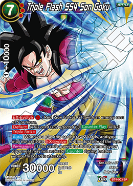 BT4-003 - Triple Flash SS4 Son Goku - Reprint - Super Rare NON FOIL