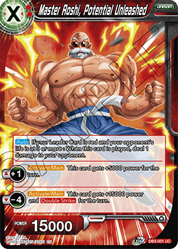 DB3-001 - Master Roshi, Potential Unleashed - Uncommon